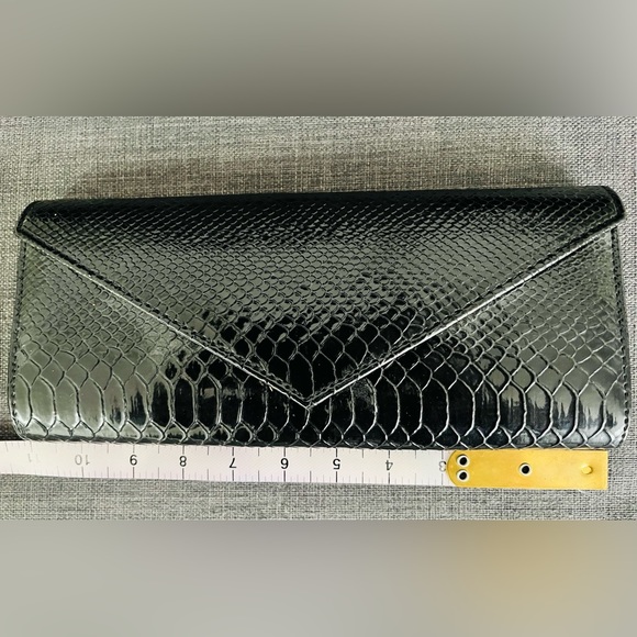 Aldo black faux leather clutch purse - Picture 5 of 8